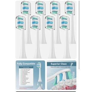 Replacement Brush Heads – 8PCS Fit Philips Sonicare Toothbrush Models